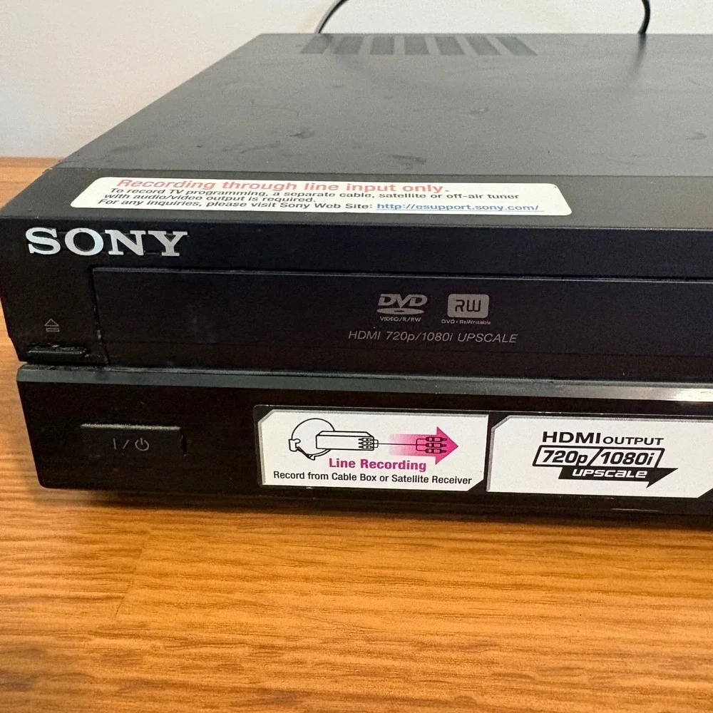 FOR PARTS Sony DVD Recorder VCR Combo RDR-VX525 HDMI 1080i Upscaling NOT WORKING